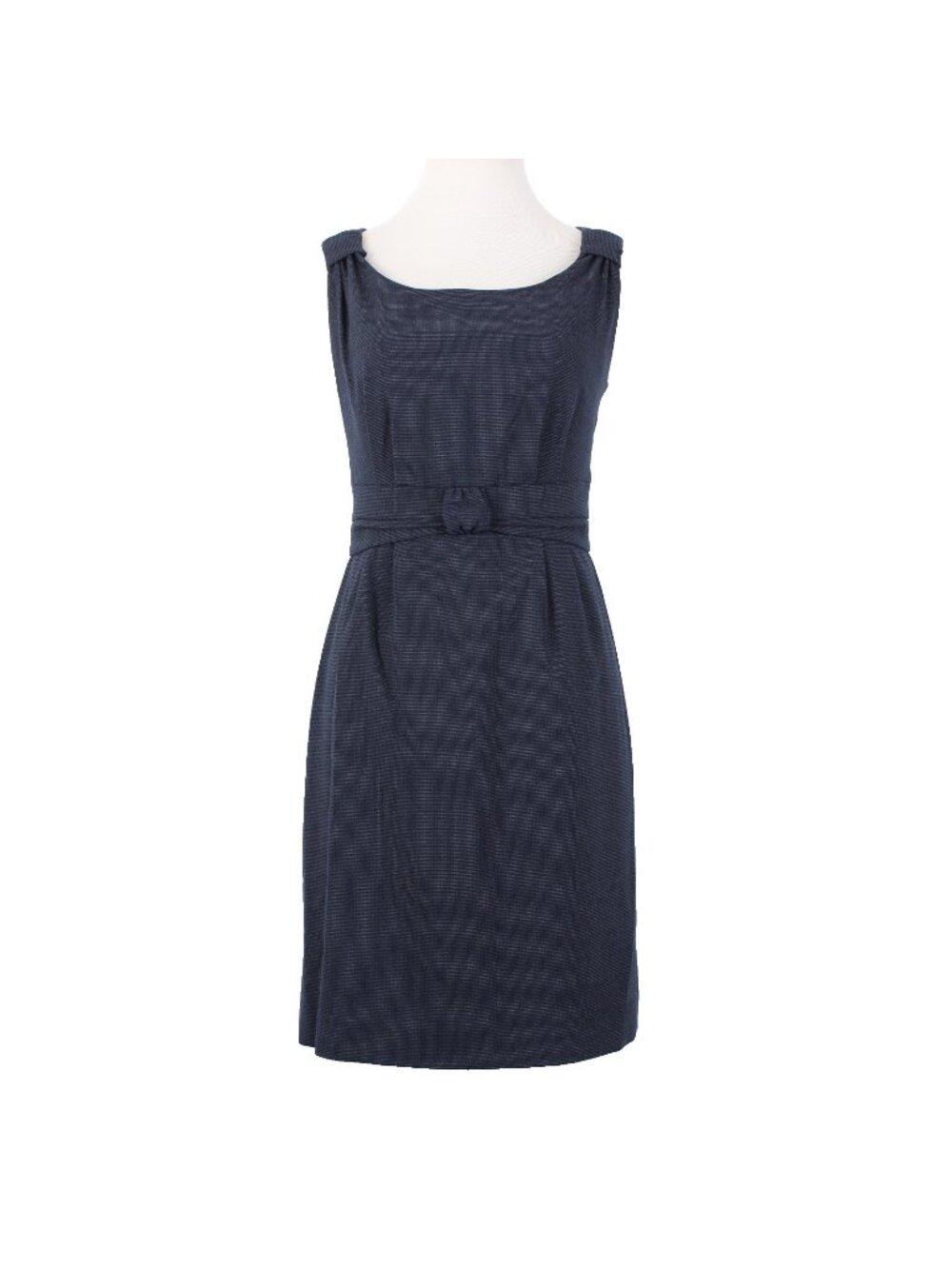 Banana Republic Dress NEW $100 Sz 10 Navy Blue Faux Belt Detail Poly Rayon Dress